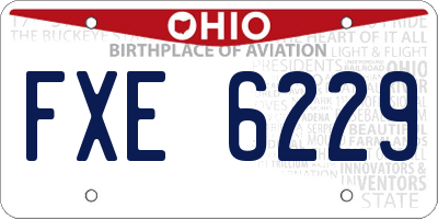 OH license plate FXE6229
