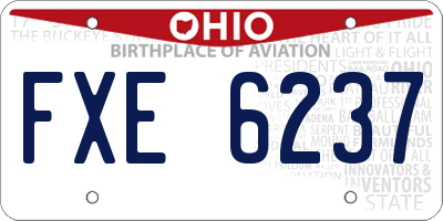 OH license plate FXE6237