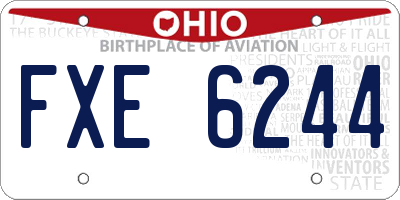 OH license plate FXE6244