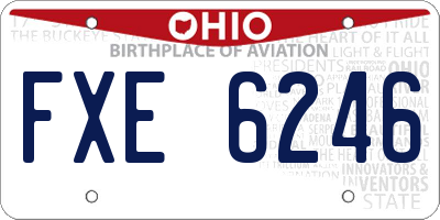 OH license plate FXE6246