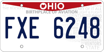 OH license plate FXE6248