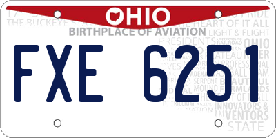 OH license plate FXE6251