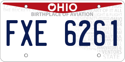 OH license plate FXE6261
