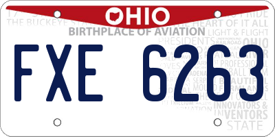 OH license plate FXE6263
