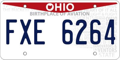 OH license plate FXE6264