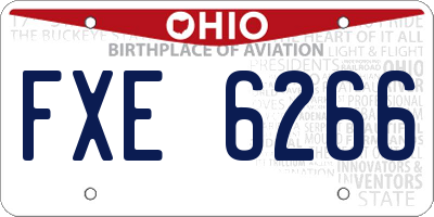 OH license plate FXE6266