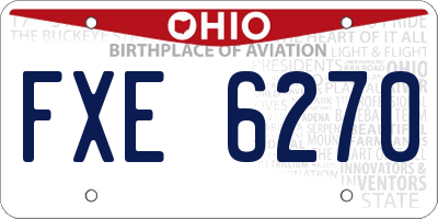 OH license plate FXE6270