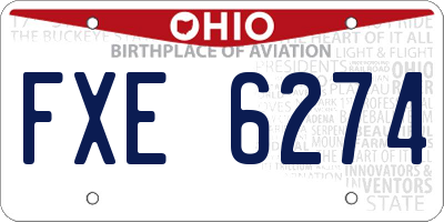 OH license plate FXE6274