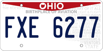 OH license plate FXE6277