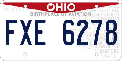 OH license plate FXE6278