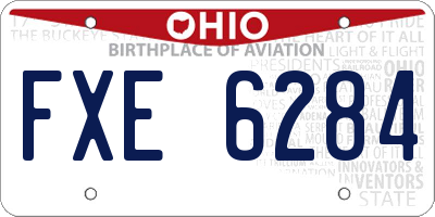 OH license plate FXE6284