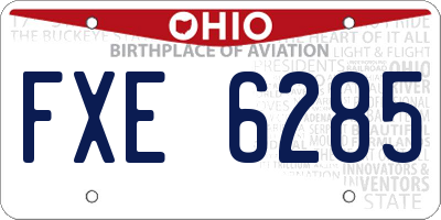 OH license plate FXE6285
