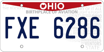 OH license plate FXE6286