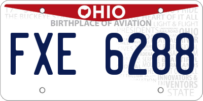 OH license plate FXE6288