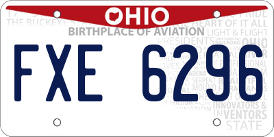OH license plate FXE6296
