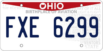 OH license plate FXE6299
