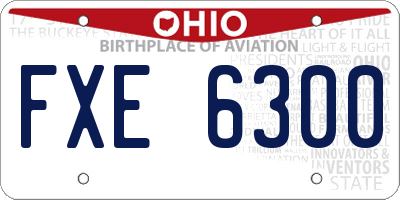 OH license plate FXE6300