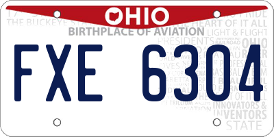 OH license plate FXE6304