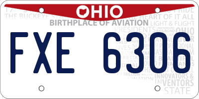 OH license plate FXE6306