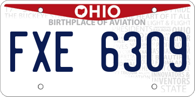 OH license plate FXE6309