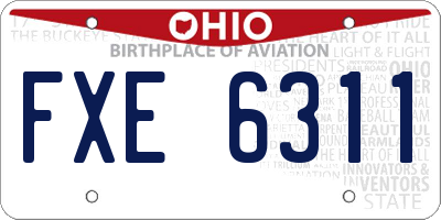 OH license plate FXE6311