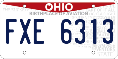 OH license plate FXE6313