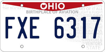 OH license plate FXE6317