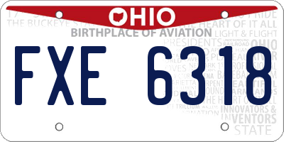 OH license plate FXE6318
