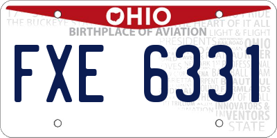 OH license plate FXE6331