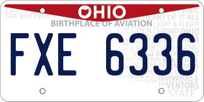 OH license plate FXE6336