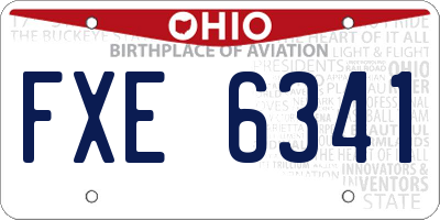 OH license plate FXE6341