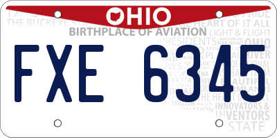 OH license plate FXE6345