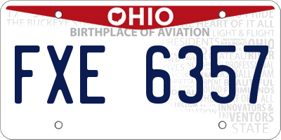 OH license plate FXE6357
