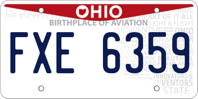 OH license plate FXE6359