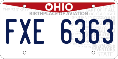 OH license plate FXE6363