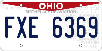 OH license plate FXE6369