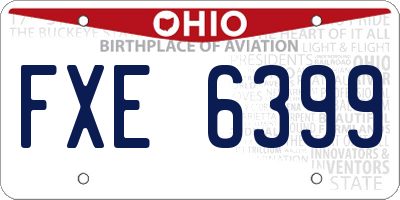OH license plate FXE6399