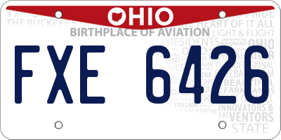 OH license plate FXE6426