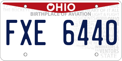 OH license plate FXE6440