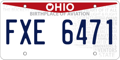 OH license plate FXE6471