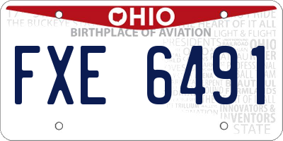 OH license plate FXE6491