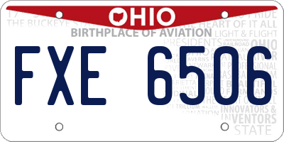 OH license plate FXE6506