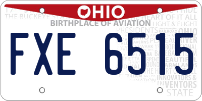 OH license plate FXE6515