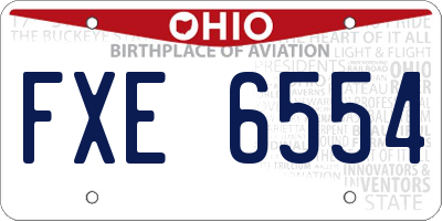 OH license plate FXE6554