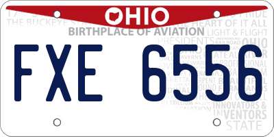 OH license plate FXE6556