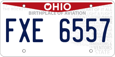 OH license plate FXE6557