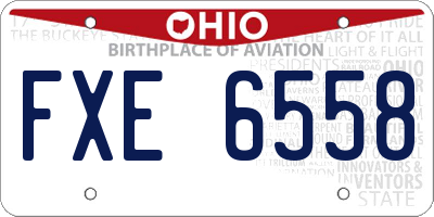 OH license plate FXE6558