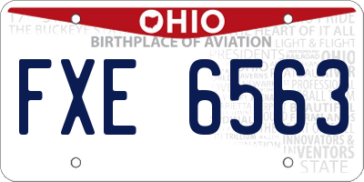 OH license plate FXE6563