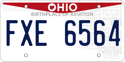 OH license plate FXE6564