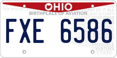 OH license plate FXE6586